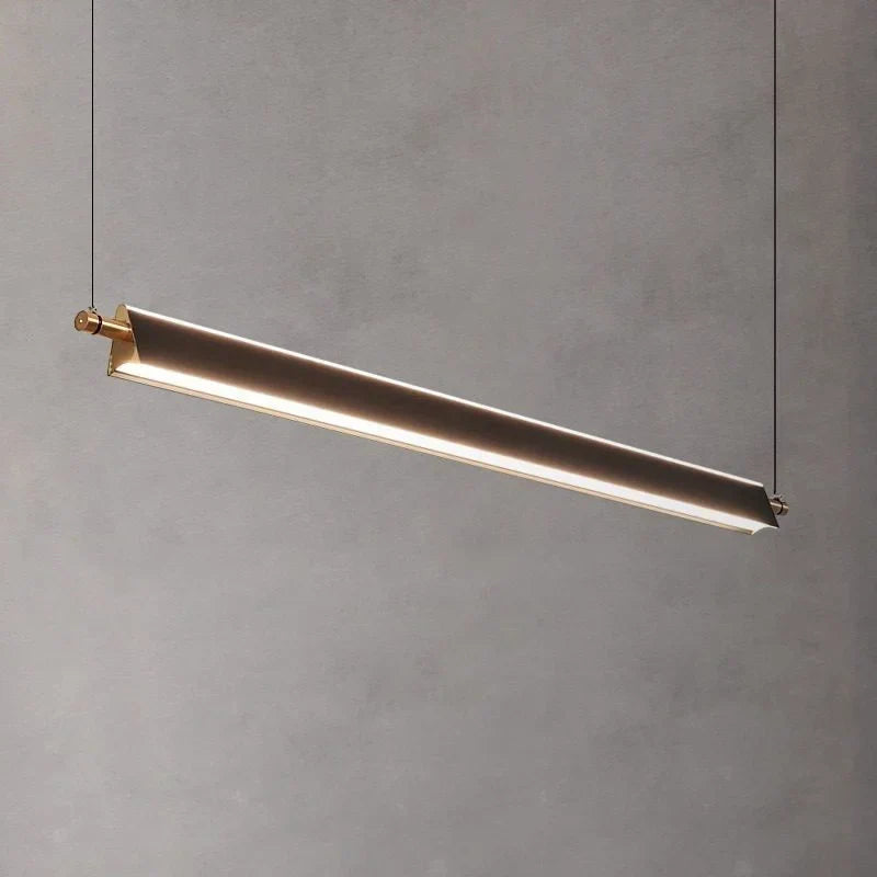 LED bar pendant over a desk