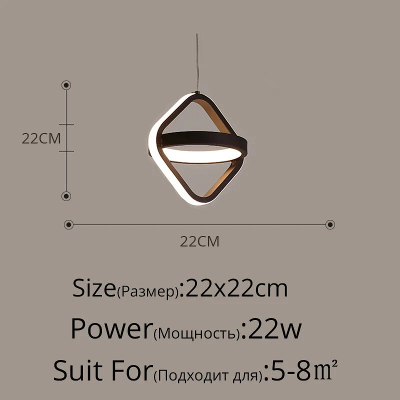 Geometric LED Pendant, view 9
