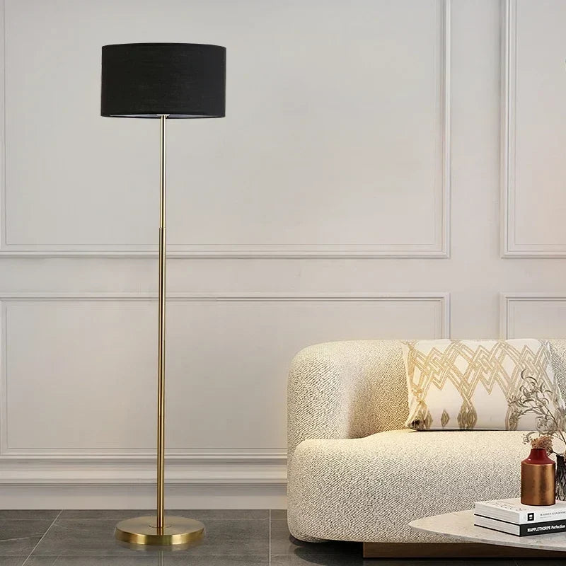 Fabric shade floor lamp
