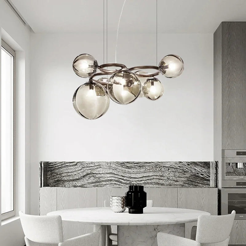 Glass Globe Chandelier, view 5