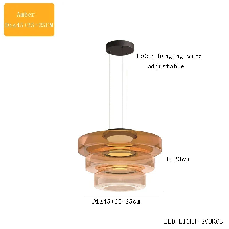 Minimalist Tinted Glass Pendant, view 23