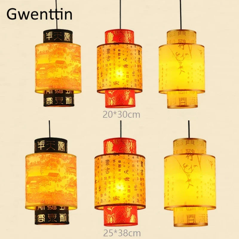 Retro Sheepskin Lantern Pendant, view 6