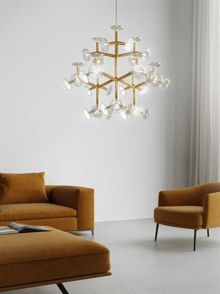 Postmodern glass chandelier