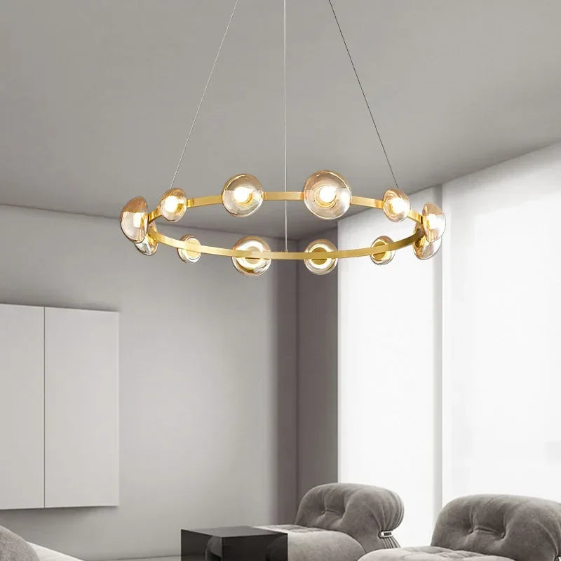 Modern glass chandelier