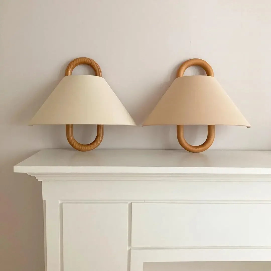 Plug in wood sconce