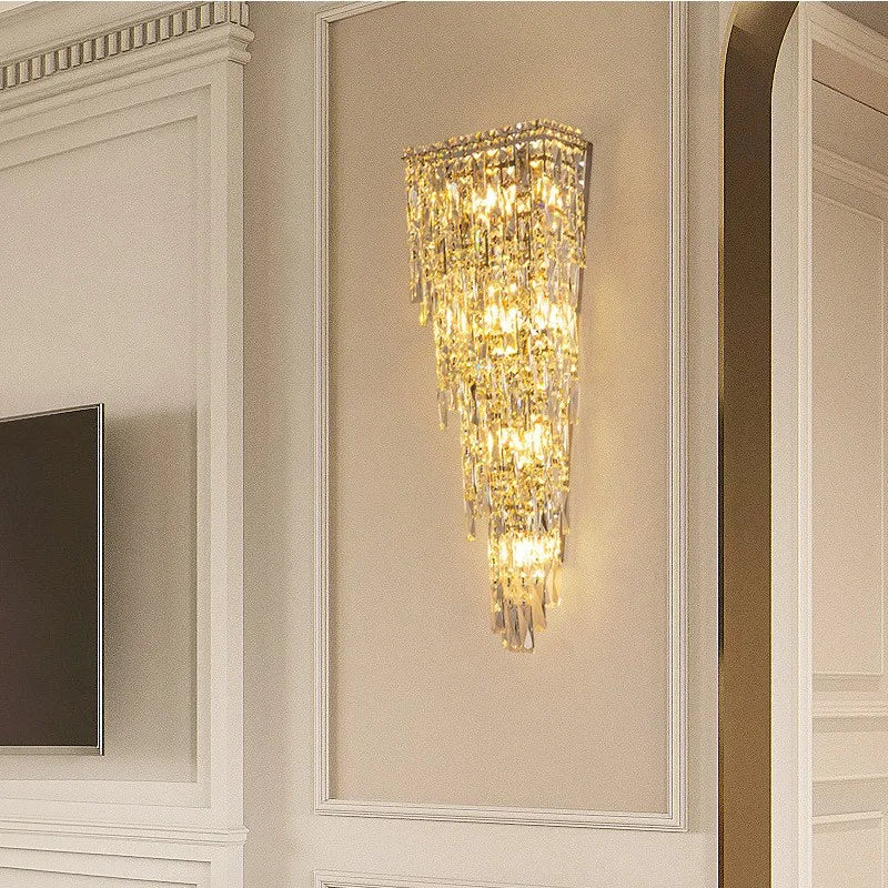 Modern crystal wall light