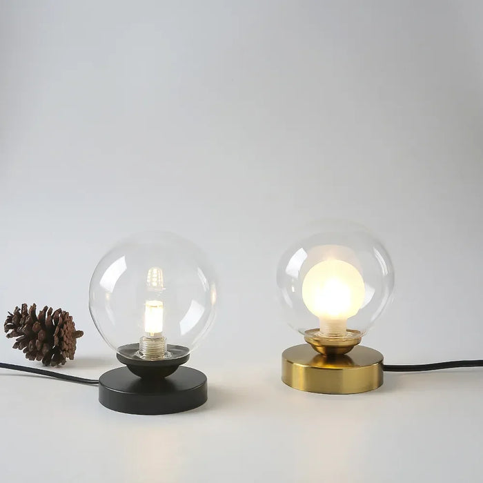Glass ball table lamp