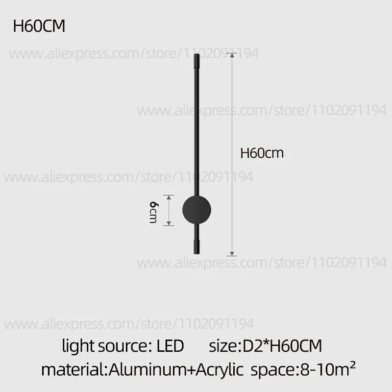 Nordic Linear Wall Light, view 9