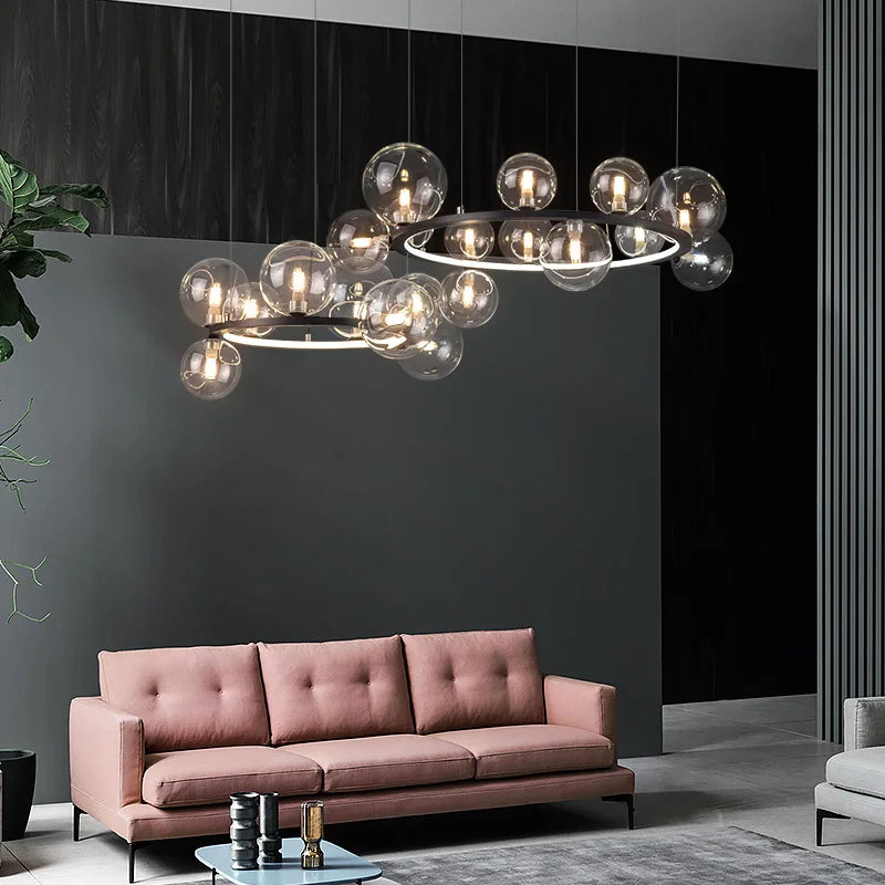 Metal G9 chandelier