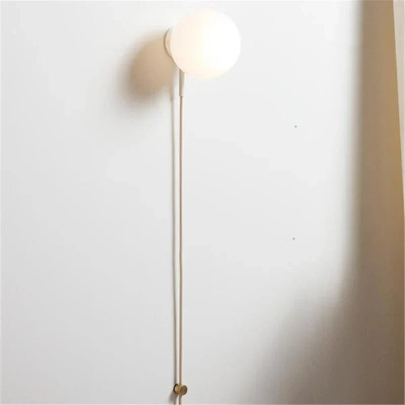 Nordic frosted glass vanity wall light