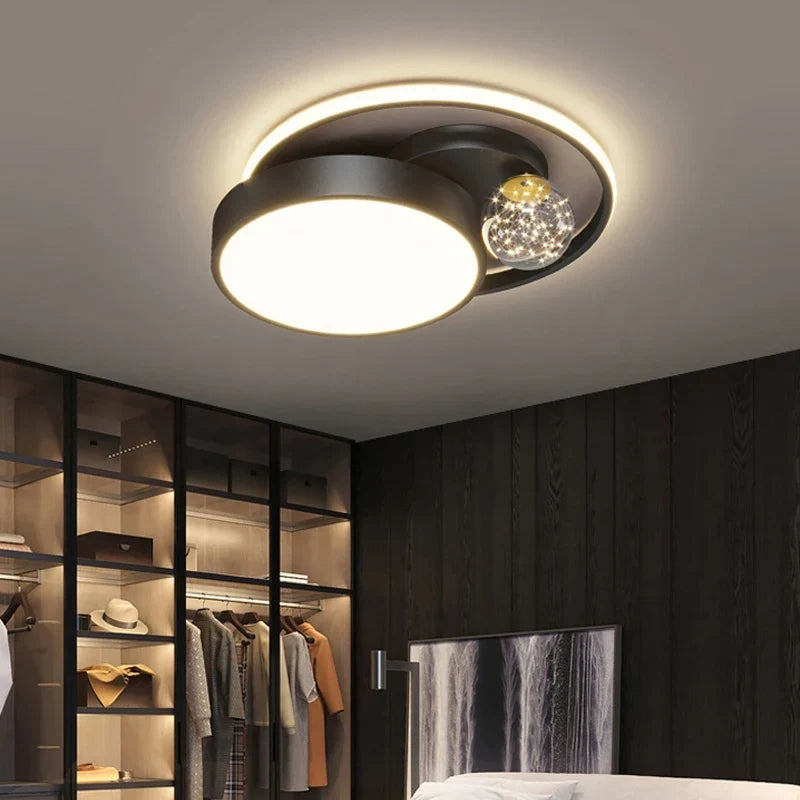 Gold black flush mount