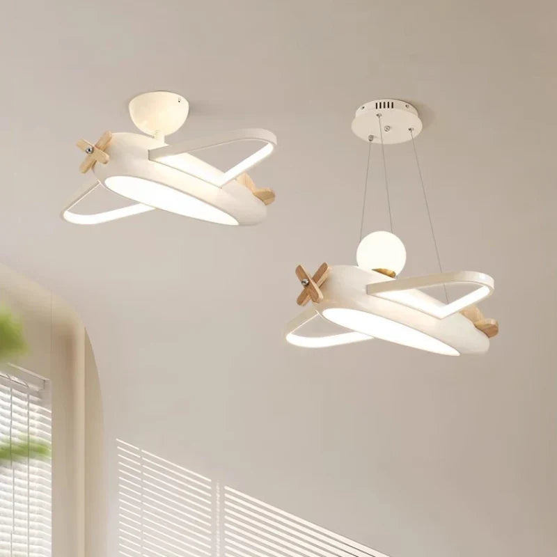 Wooden helicopter kids light