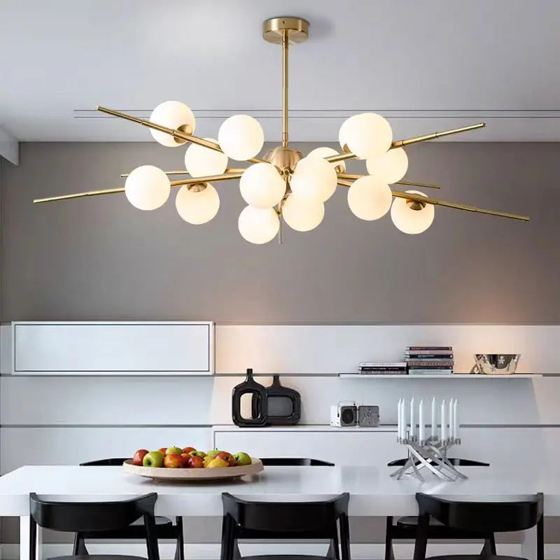 Glass ball chandelier