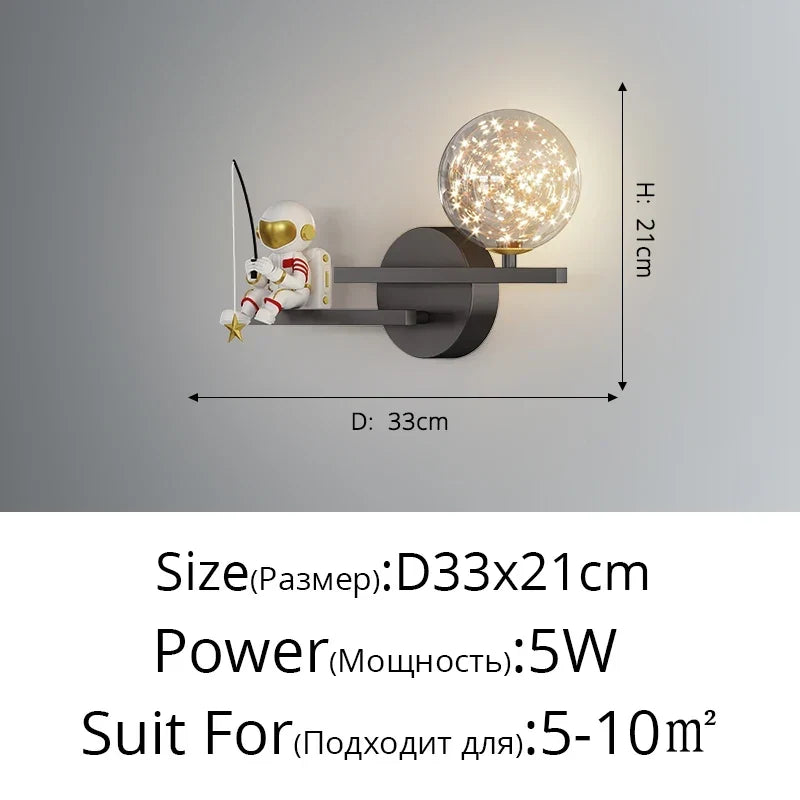 Astronaut Moon Sconce, view 13