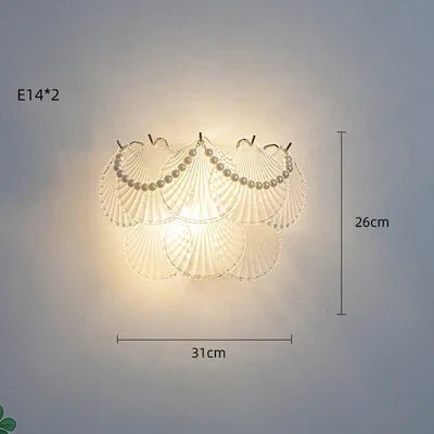 Glass Leaf Shell Light, view 8