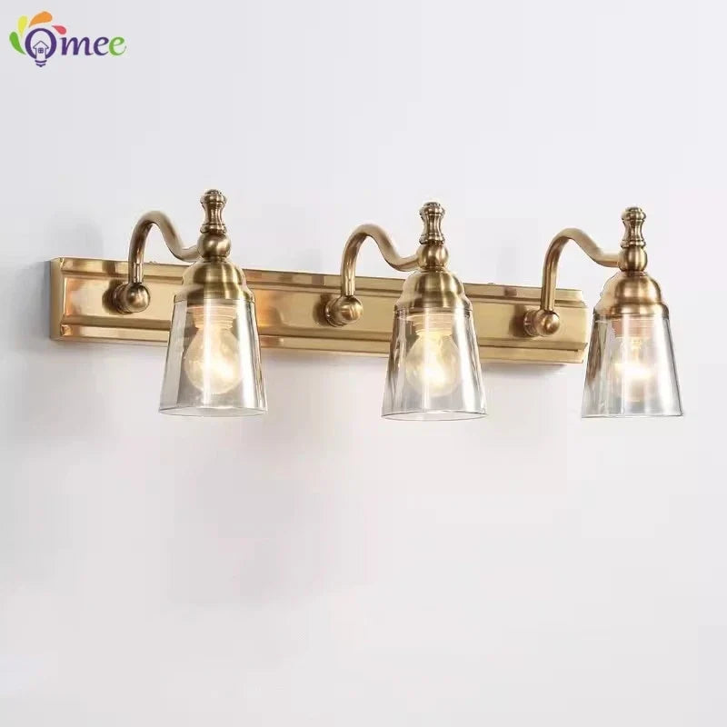 Vintage bronze wall light