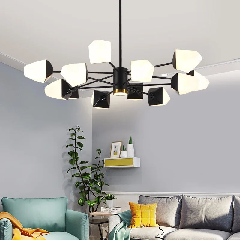 Silver LED chandelier