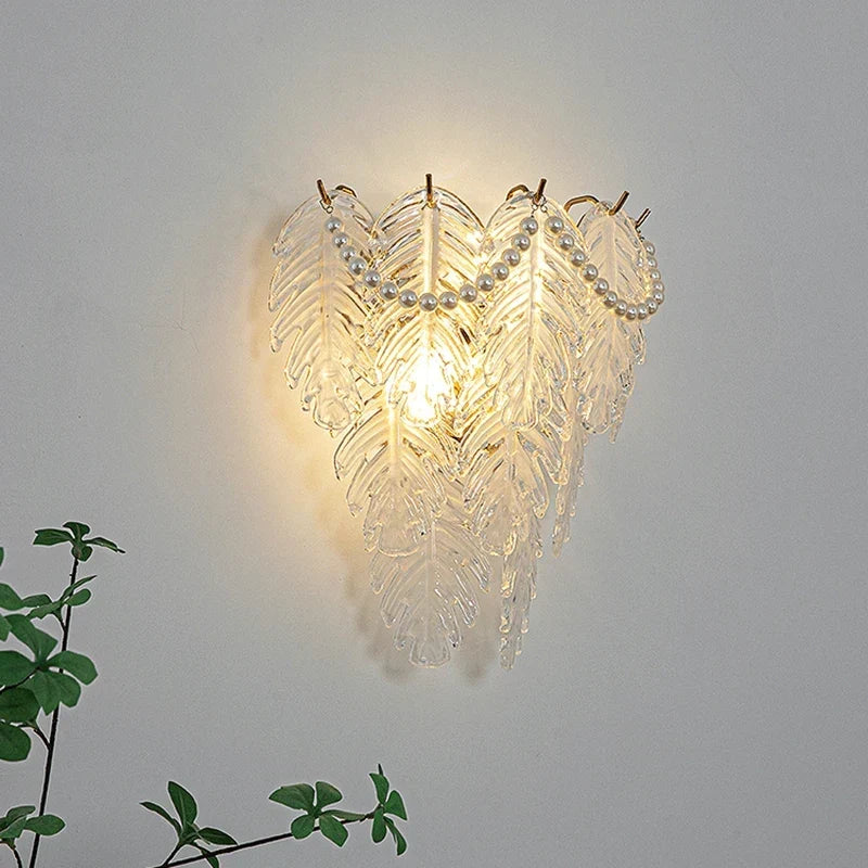 Glass Leaf Shell Light, view 3