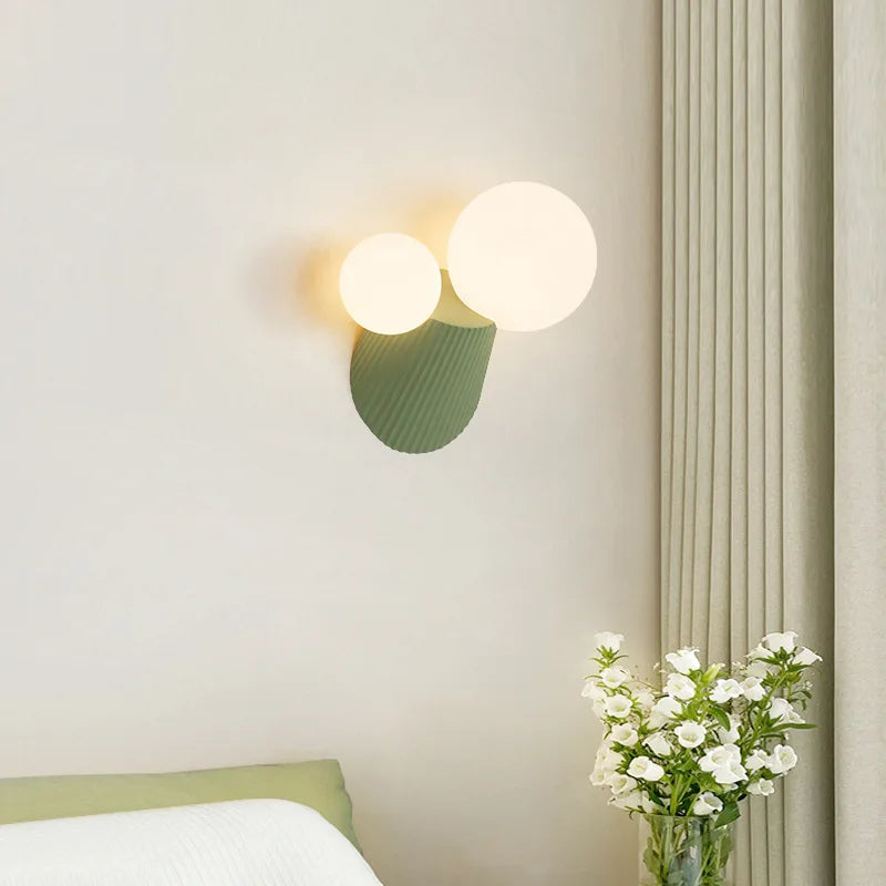 Cactus resin LED wall light