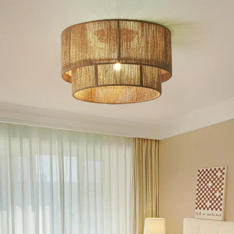 Country rattan light