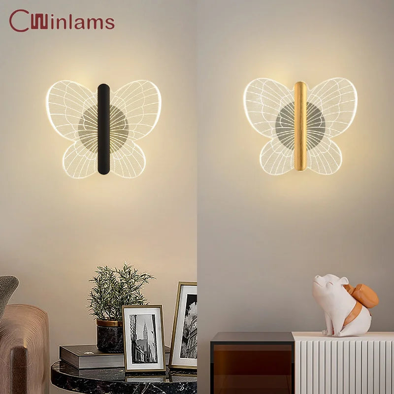 Butterfly LED wall light