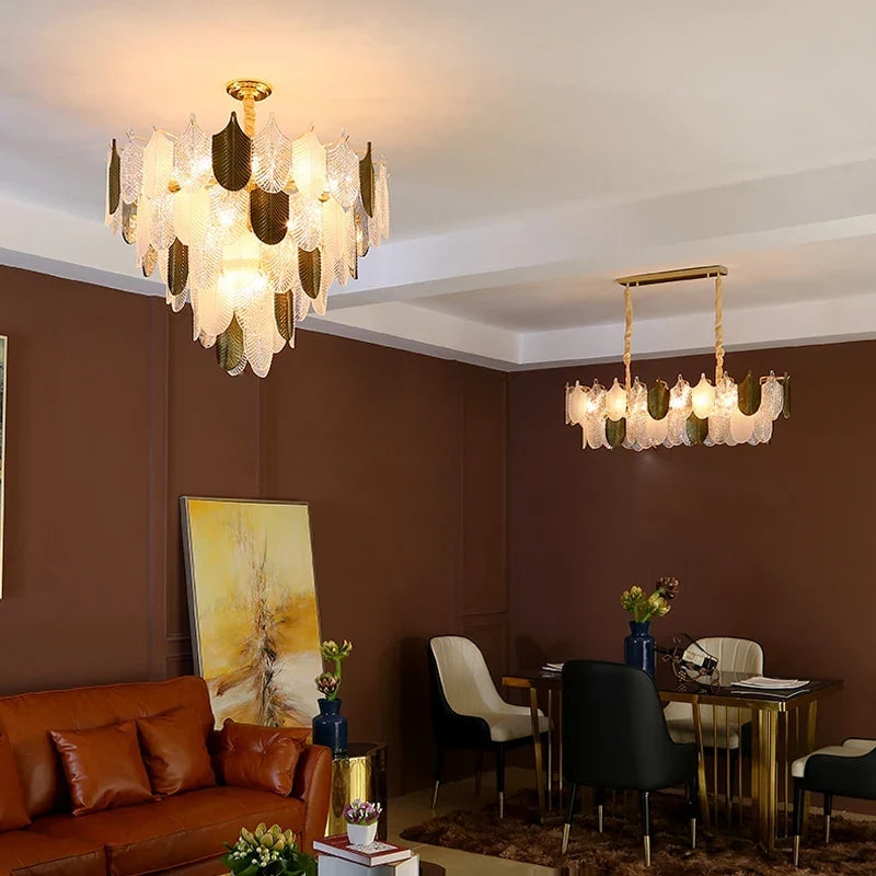 Steel and Glass Chandelier, view 3