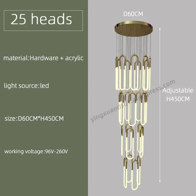 Nordic Loft LED Chandelier, view 15