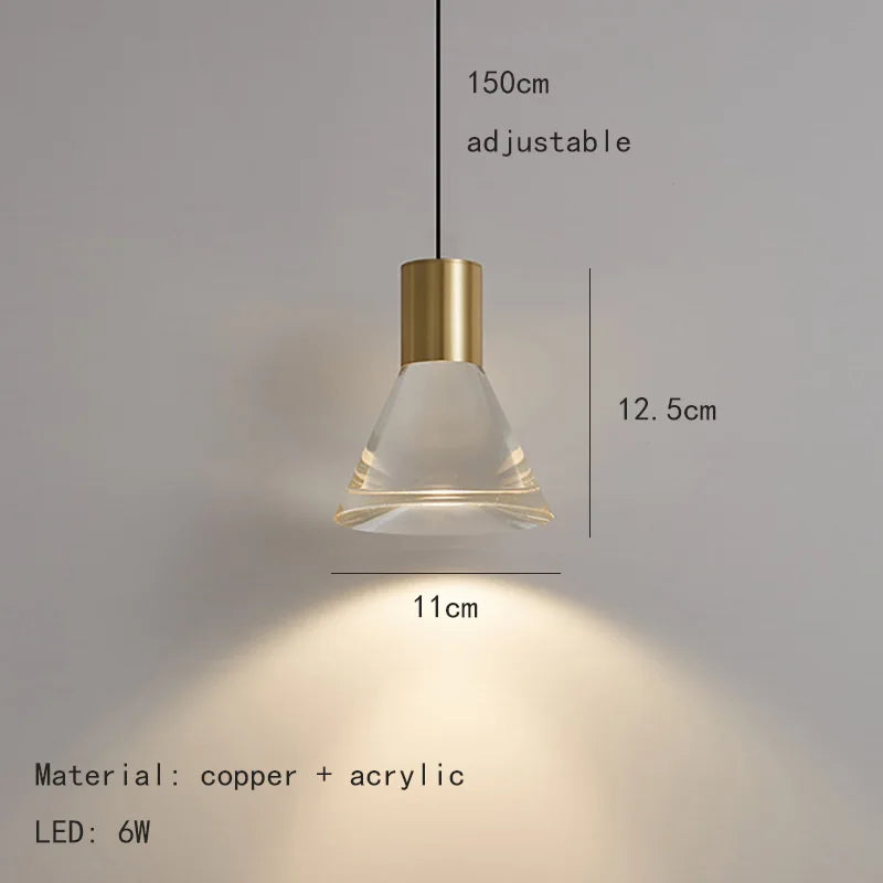 Clear Acrylic Pendant Light, view 9