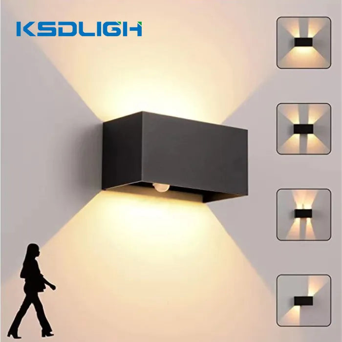 RGB smart LED wall light motion sensor