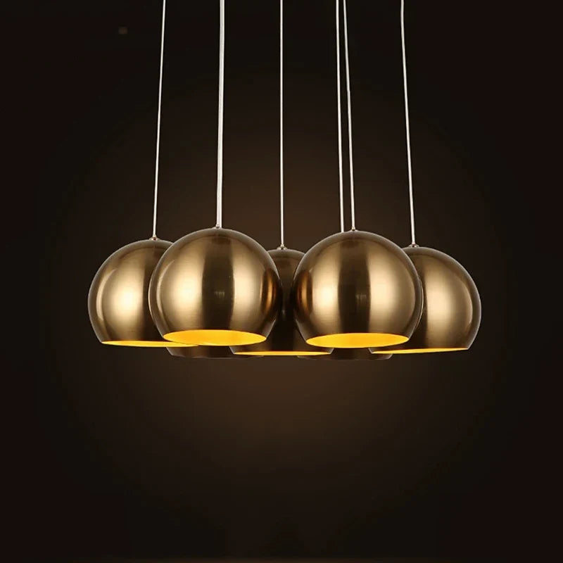 Retro copper ball pendant