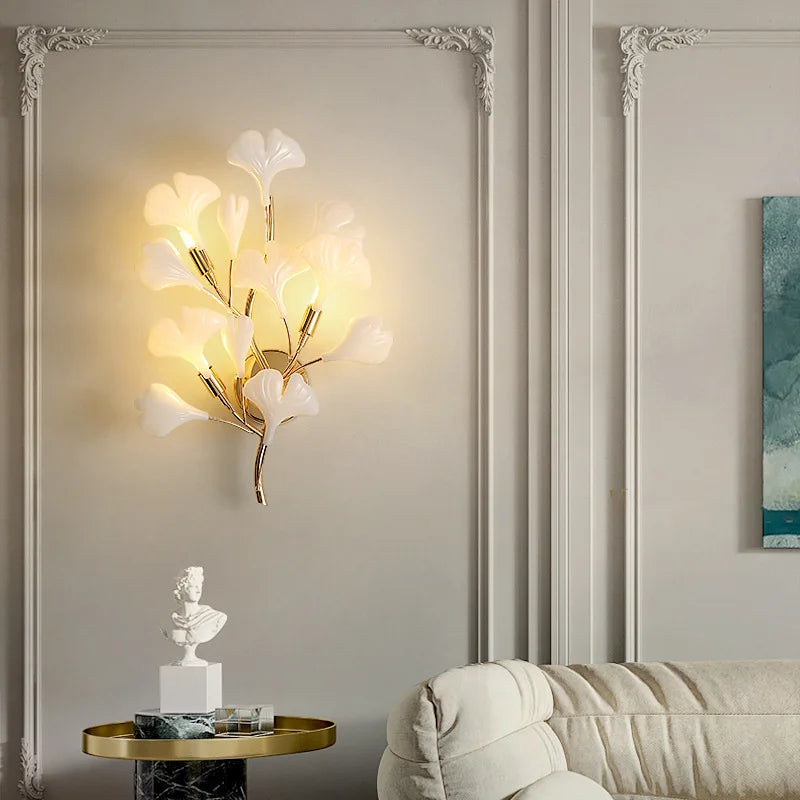 Floral Ceramic Sconce, view 5