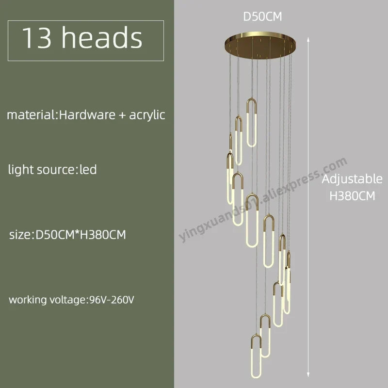 Nordic Loft LED Chandelier, view 12