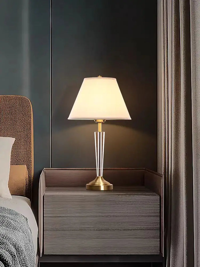 Crystal bedside lamp