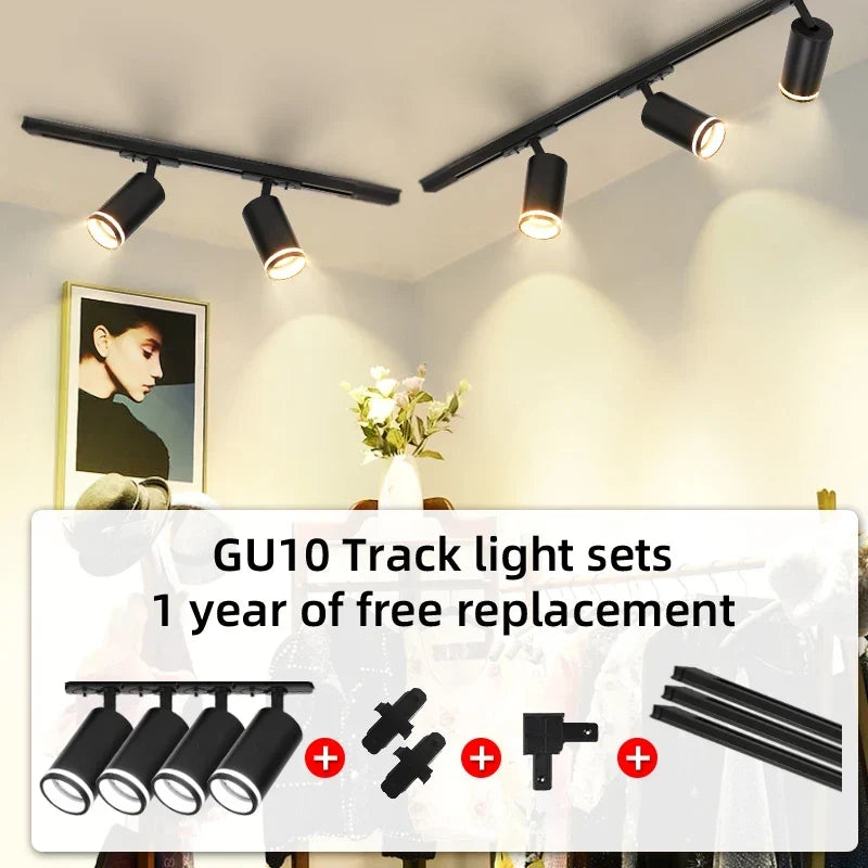 GU10 track spotlight set