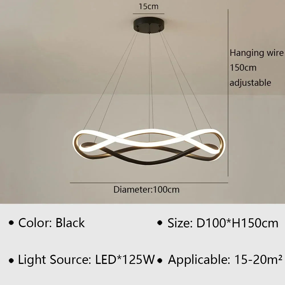 Modern LED Ring Pendant, view 7