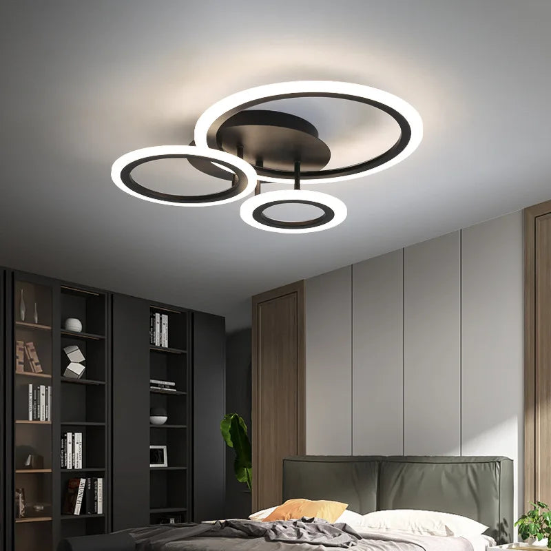 Black ring chandelier