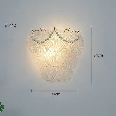 Glass Leaf Shell Light, view 9
