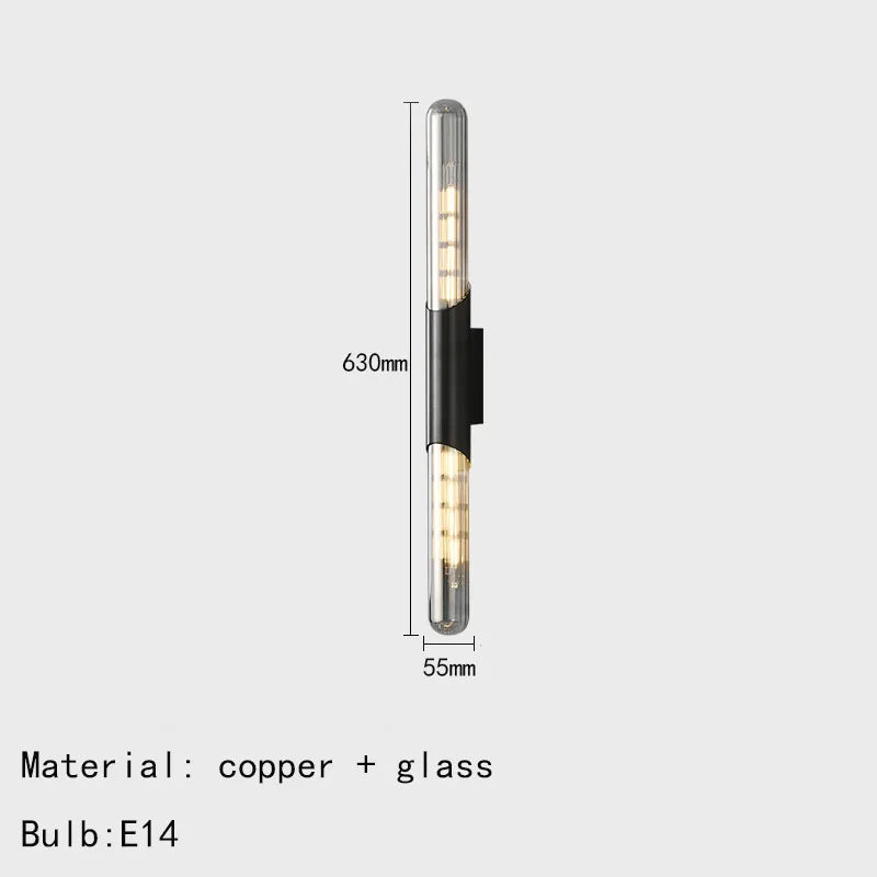 Brass Clear Glass Sconce, view 7