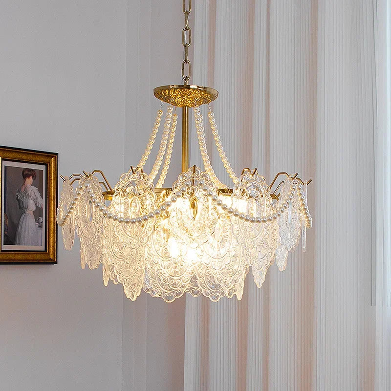 Elegant glass ceiling light