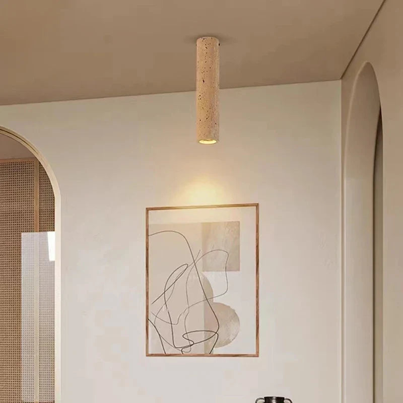Stone cylinder pendant