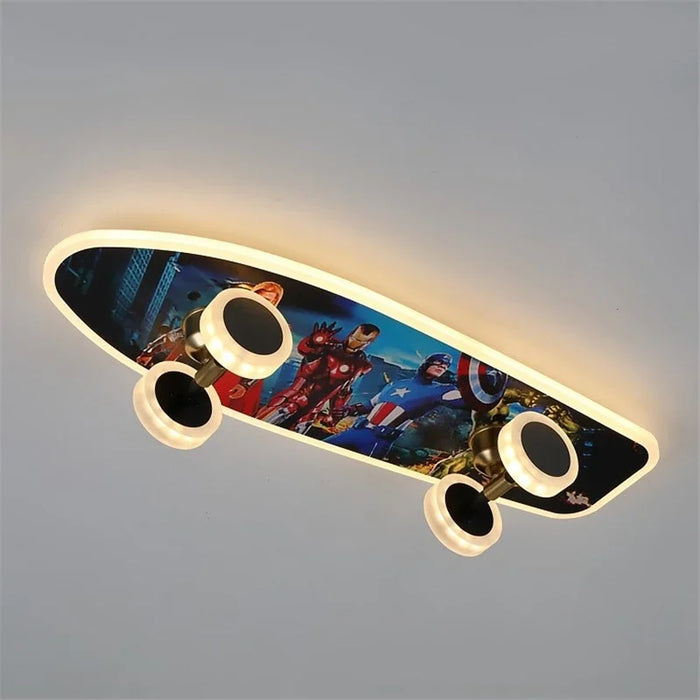 Skateboard kids ceiling light