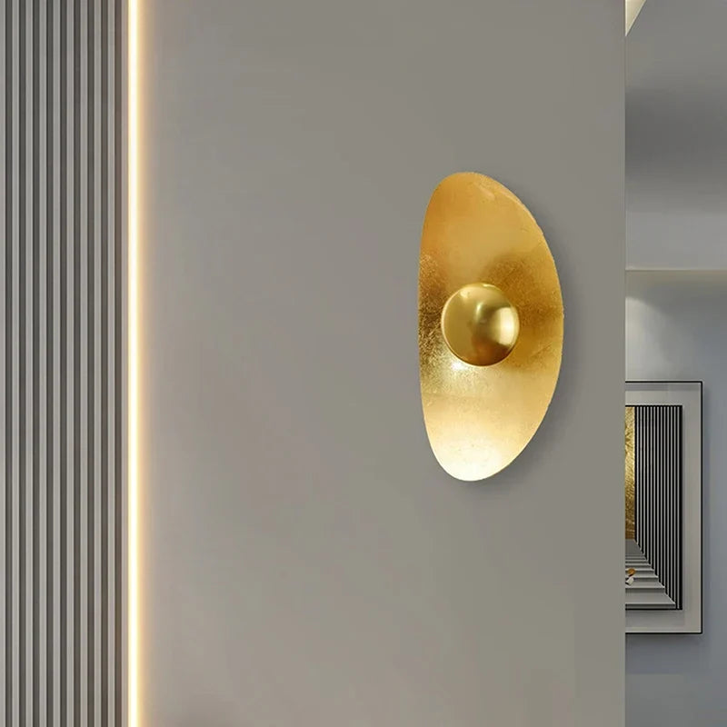 Gold lotus sconce