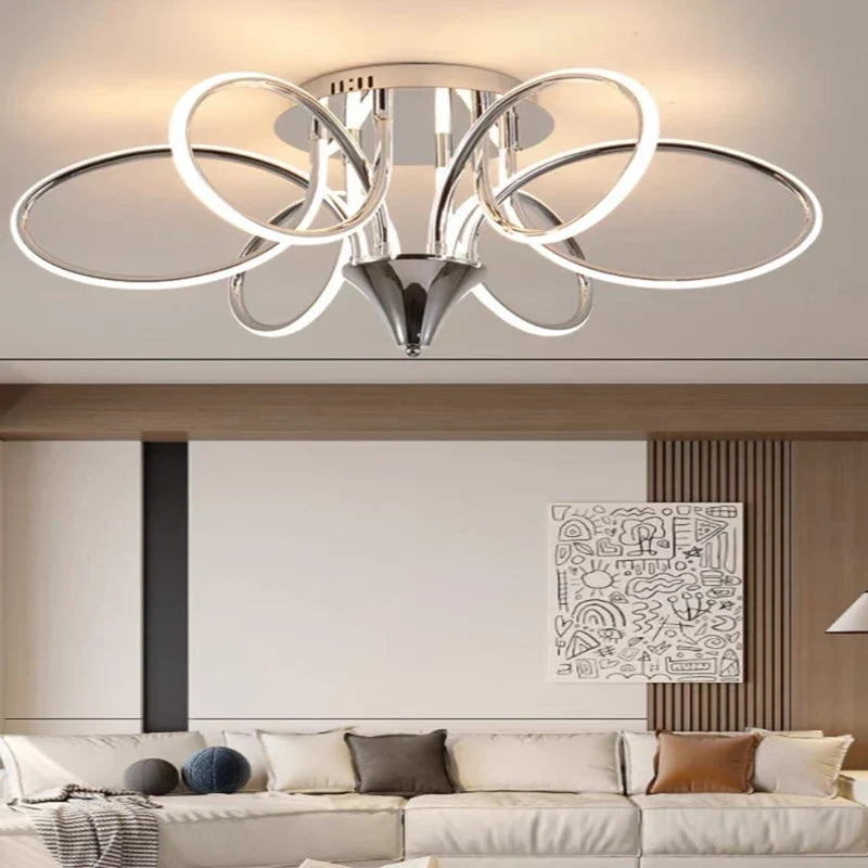 Modern black flush mount
