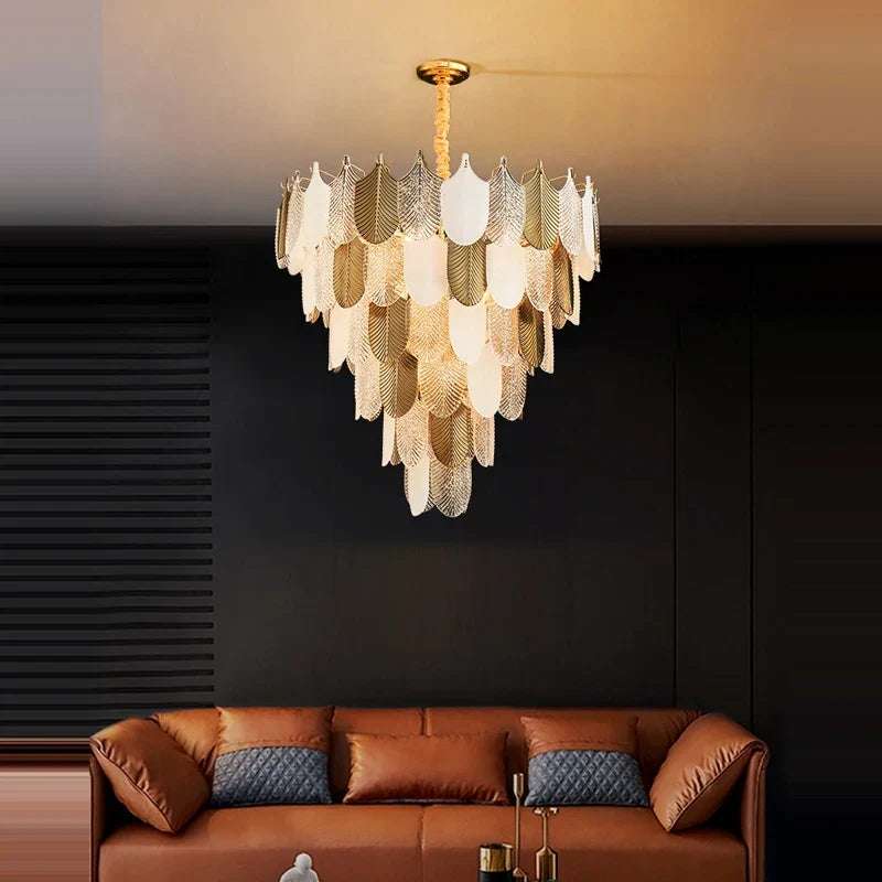 Steel and Glass Chandelier, view 5