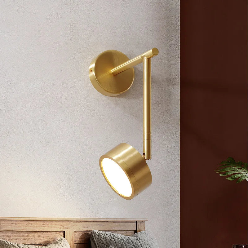 Modern gold dimmable wall light