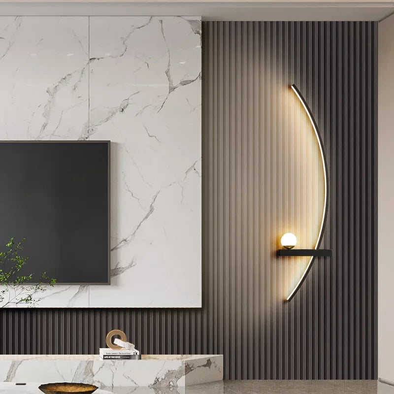 Gold striped sconce