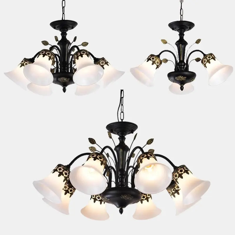 Frosted glass chandelier
