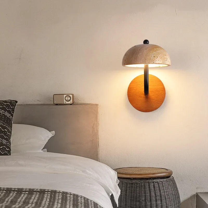 Travertine Mushroom Sconce, view 5