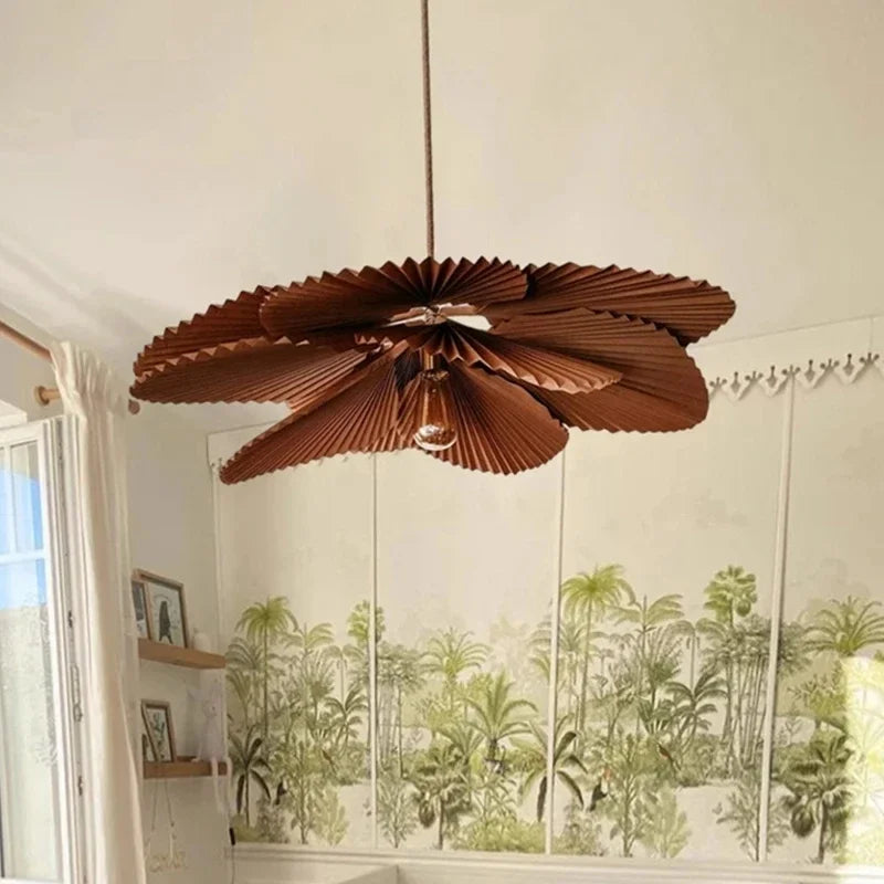Paper petal pendant