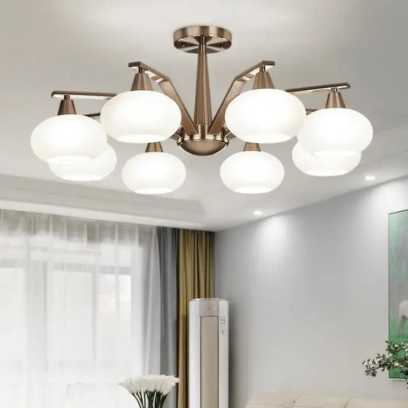 Silver metal chandelier